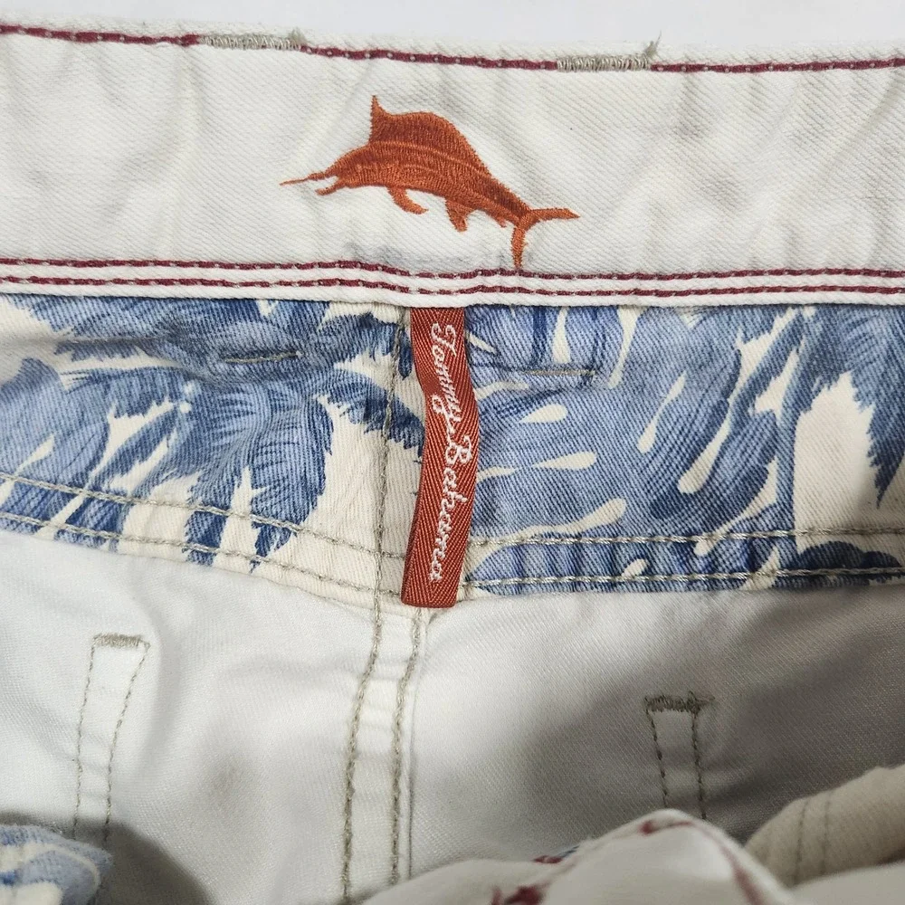Tommy‎ Bahama Baja Coast Jeans Mens 30x30 Off White Cotton Blend Straight Casual